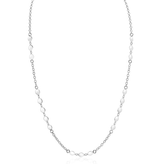 ZINZI zilveren ketting met gladde ronde elementen 4mm 42-45 cm ZIC-BF151
