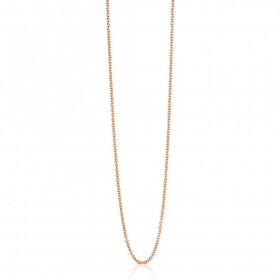 42cm ZINZI rose gold plated zilveren anker ketting ZILC-A42R