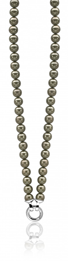 Zinzi zilveren ketting groen 43cm met sluiting ZIC401OG-S