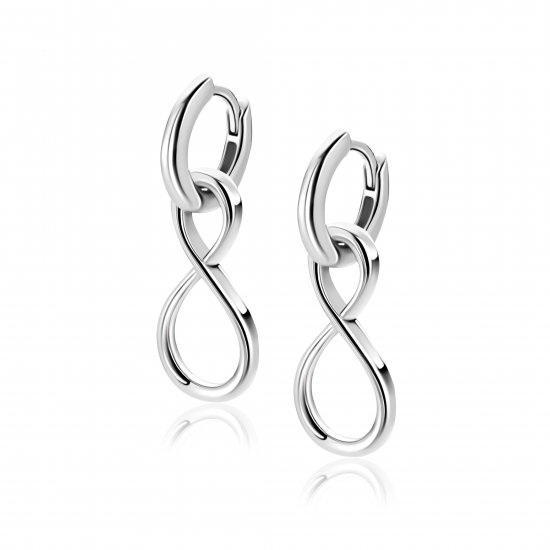 20mm ZINZI zilveren oorbedels infinity ZICH2717 (zonder oorringen)