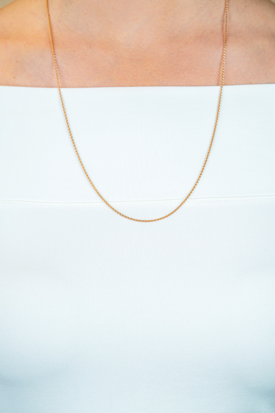 42cm ZINZI zilveren palmier ketting rosé verguld ZILC-P42R