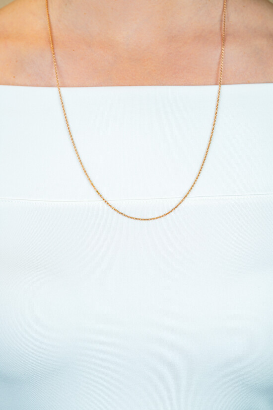 70 cm ZINZI zilveren palmier ketting rosé verguld ZILC-P70R
