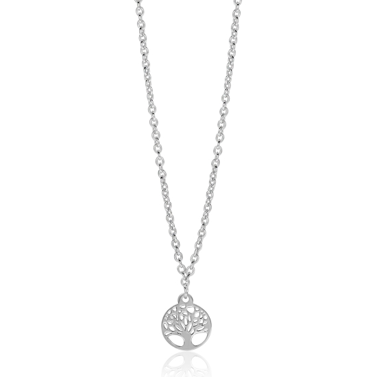 ZINZI zilveren ketting met levensboom hanger 8mm 42-45cm ZIC-BF139
