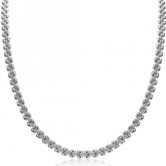 ZINZI zilveren luxe collier 43cm met rolex-style schakels 5mm ZIC1997