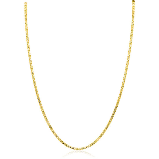 ZINZI gold plated zilveren ronde Venetiaanse schakel ketting (1,8mm breed) 42-45cm ZIC2842G