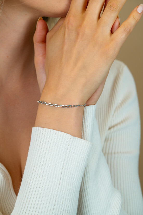 ZINZI zilveren armband met aflopende marine-schakels (3,8mm breed) 17–20cm ZIA2762