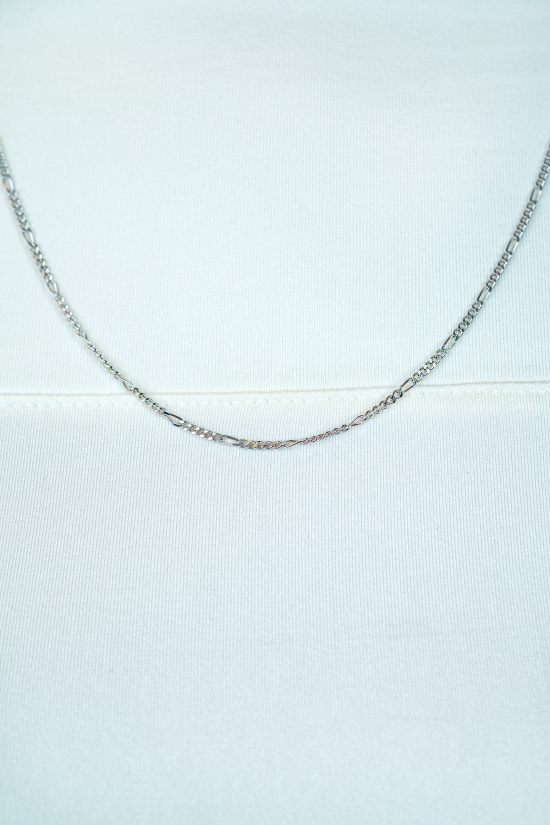 80cm ZINZI zilveren figaro ketting ZILC-F80