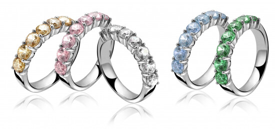 ZINZI zilveren ring blauw ZIR1000B