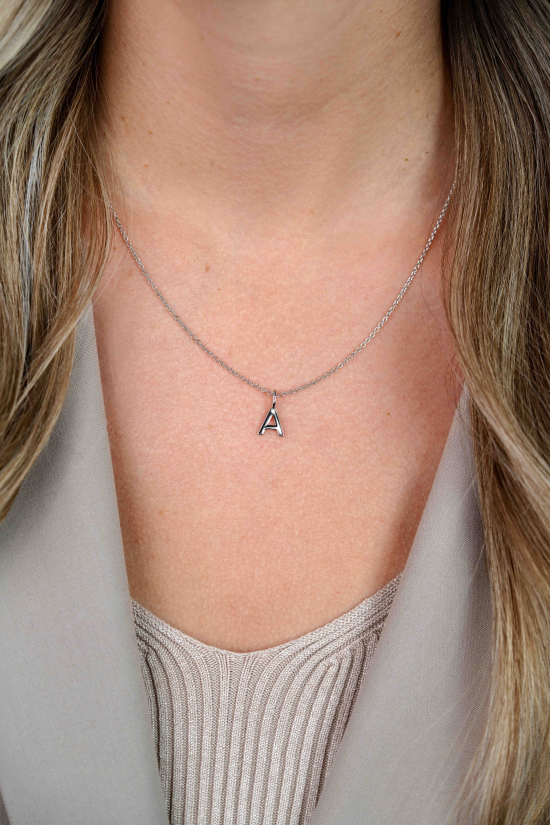 ZINZI zilveren letter hanger A ZIH2140A