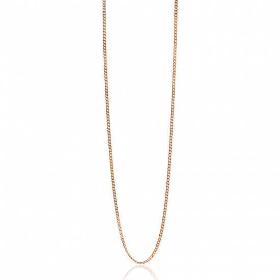 80cm ZINZI zilveren gourmet ketting rosé verguld ZILC-G80R