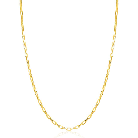 ZINZI gold plated zilveren paperclip schakel ketting (2,2mm breed) 42-45cm ZIC2845G