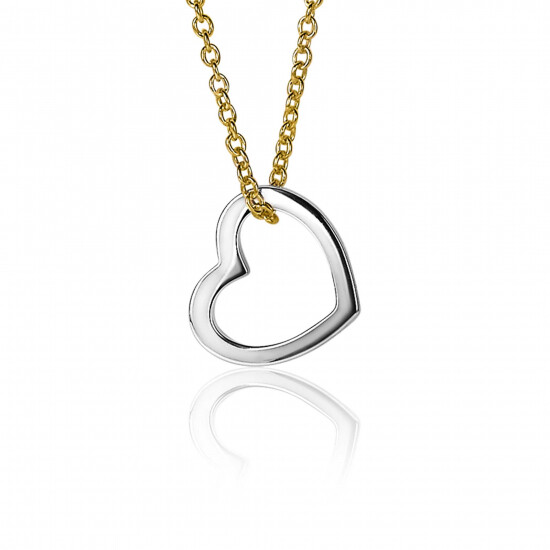 ZINZI zilveren hanger 12mm open hart ZIH2197