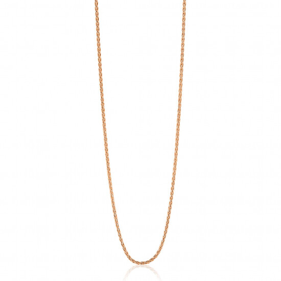 42cm ZINZI zilveren palmier ketting rosé verguld ZILC-P42R