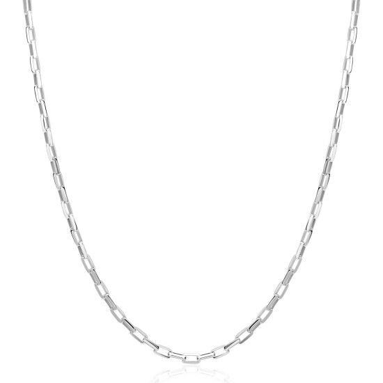 ZINZI zilveren paperclip schakel ketting (2,2mm breed) 42-45cm ZIC2845