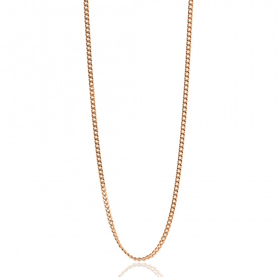 90cm ZINZI zilveren gourmet ketting rosé verguld ZILC-G90R
