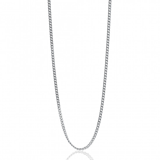 42cm ZINZI zilveren gourmet ketting ZILC-G42