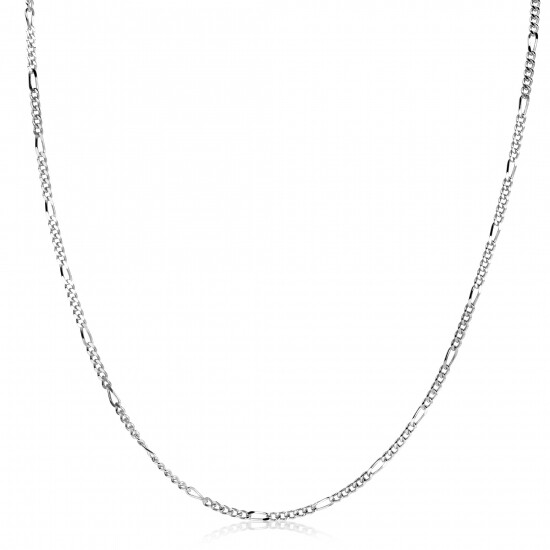 70cm ZINZI zilveren figaro ketting ZILC-F70