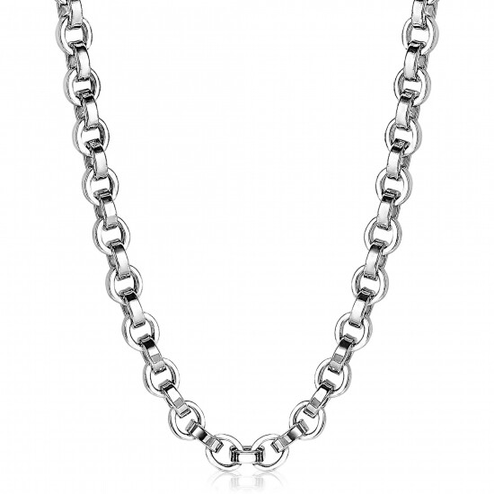 ZINZI zilveren schakelcollier rond 45cm ZIC1702