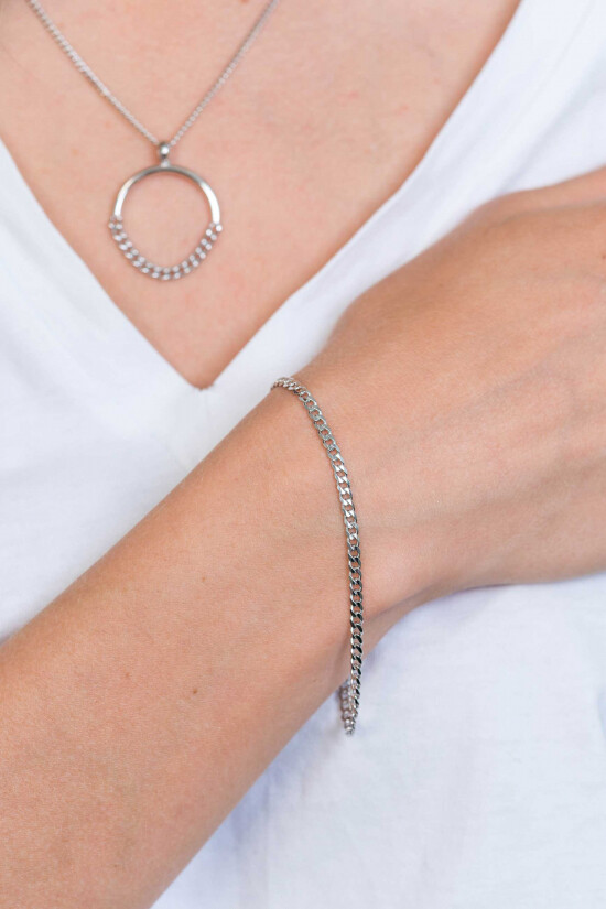 ZINZI zilveren armband 3mm gourmet ZIA1418