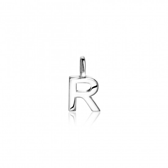 ZINZI zilveren letter hanger R ZIH2140R