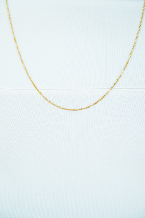 42cm ZINZI gold plated zilveren anker ketting ZILC-A42G