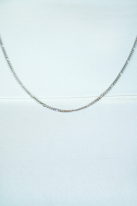 90cm ZINZI zilveren figaro ketting ZILC-F90