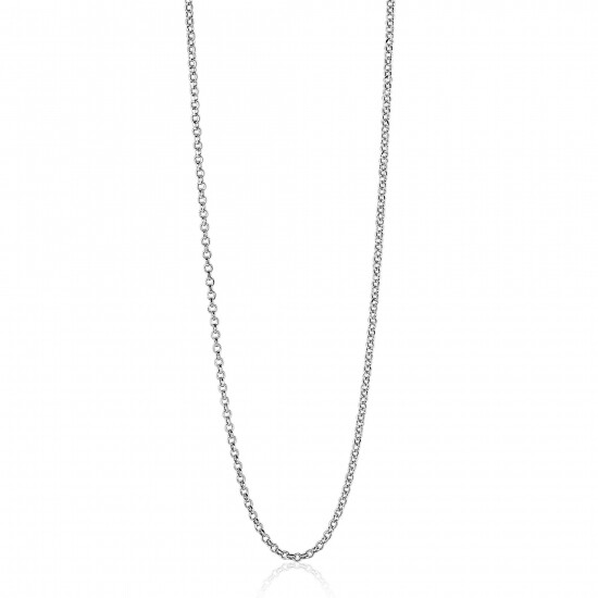 90cm ZINZI zilveren jasseron ketting ZILC-J90