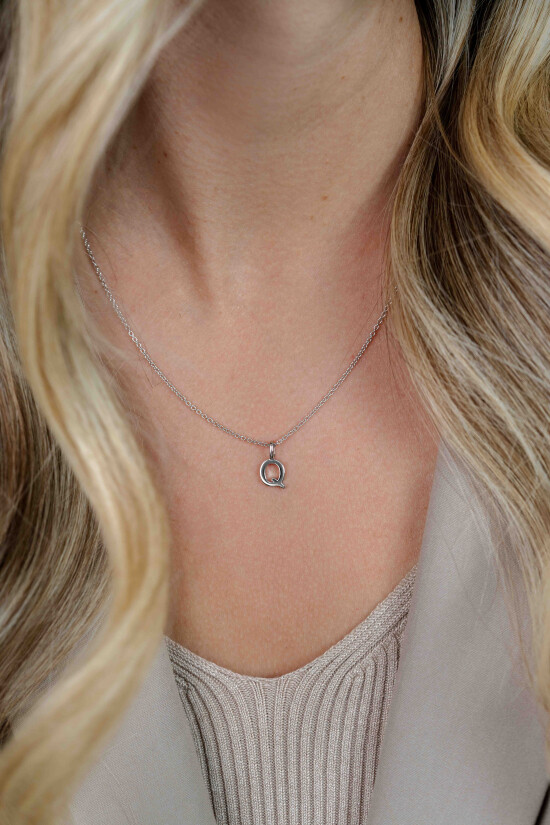 ZINZI zilveren letter hanger Q ZIH2140Q