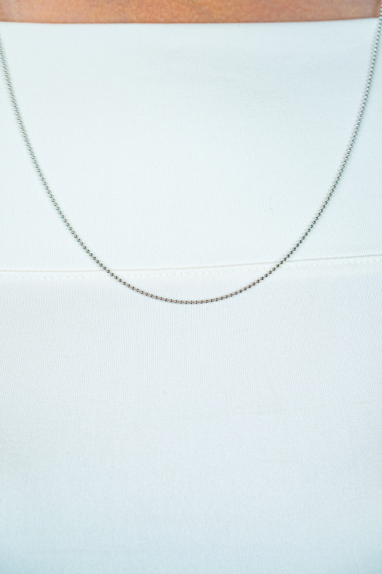 60cm ZINZI zilveren bolletjes ketting ZILC-B60