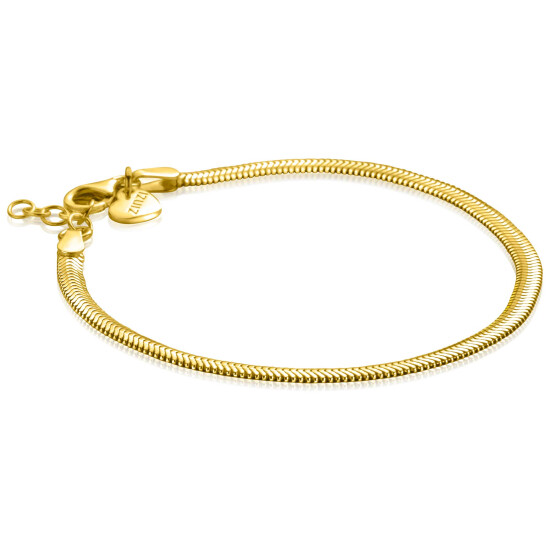 ZINZI zilveren platte slangen-armband 3,5mm breed ZIA2402