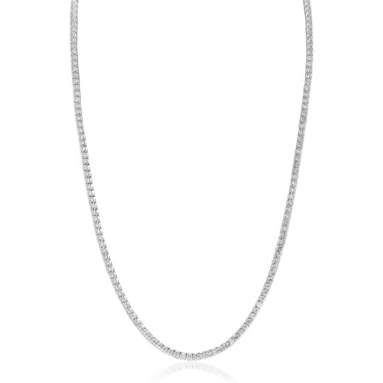 ZINZI zilveren tennis collier 45cm met rijzetting witte zirconia's 2,3mm breed ZIC2795