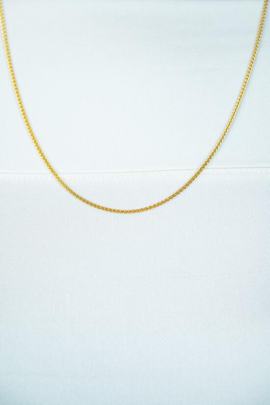 60 cm ZINZI zilveren palmier ketting geel verguld ZILC-P60G