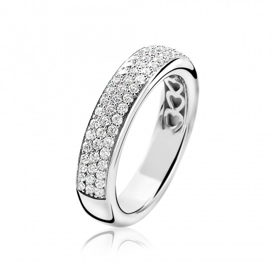 ZINZI zilveren ring wit ZIR1183C