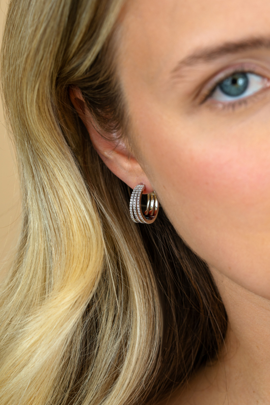 13mm ZINZI zilveren multi-look oorringen met luxe scharniersluiting 6mm breed ZIO2727