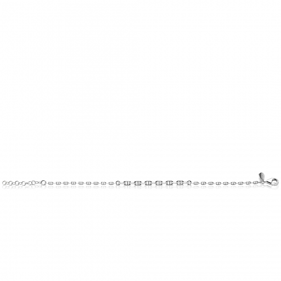 ZINZI zilveren armband met aflopende marine-schakels (3,8mm breed) 17–20cm ZIA2762