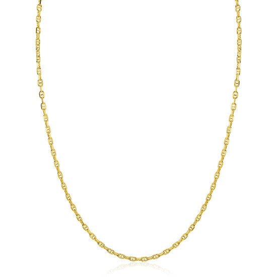 ZINZI gold plated zilveren marine schakel ketting (2,3mm breed) 42-45cm ZIC2841G