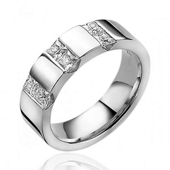 Mart Visser by ZINZI zilveren ring met princess geslepen zirconia's MVR20
C