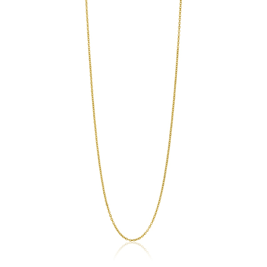 42cm ZINZI Gold 14 krt anker ketting 0,7mm breed, ideaal om je hanger aan te bevestigen ZGLA42-07
