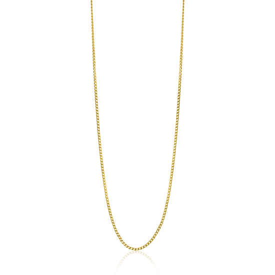 42cm ZINZI Gold 14 krt gourmet ketting 0,8mm breed, ideaal om je hanger aan te bevestigen ZGLG42-08