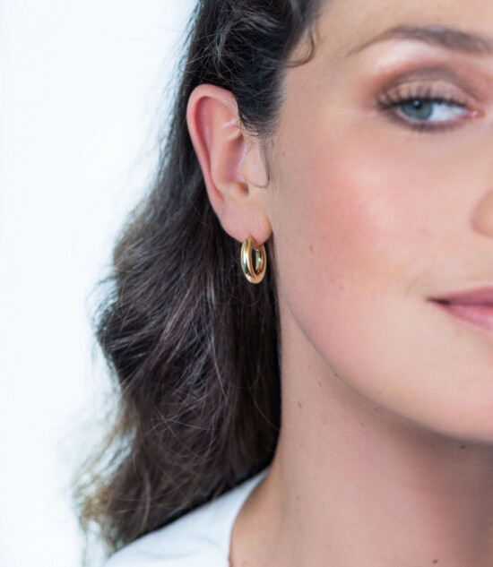 16mm ZINZI Gold 14 krt gouden oorringen met 4mm buisbreedte ZGO442