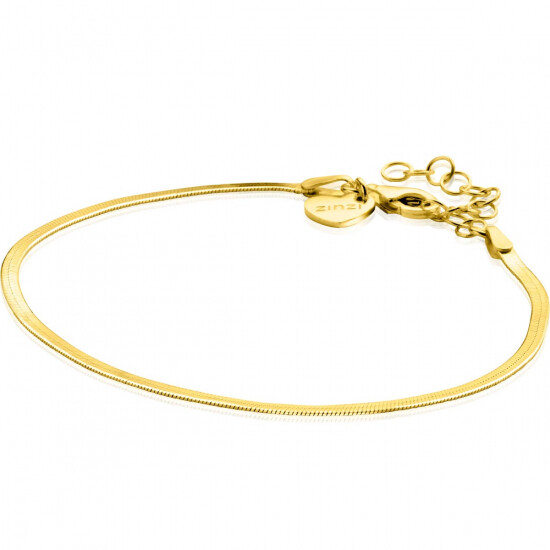 ZINZI gold plated zilveren platte slangen-armband 1,9mm breed ZIA2360