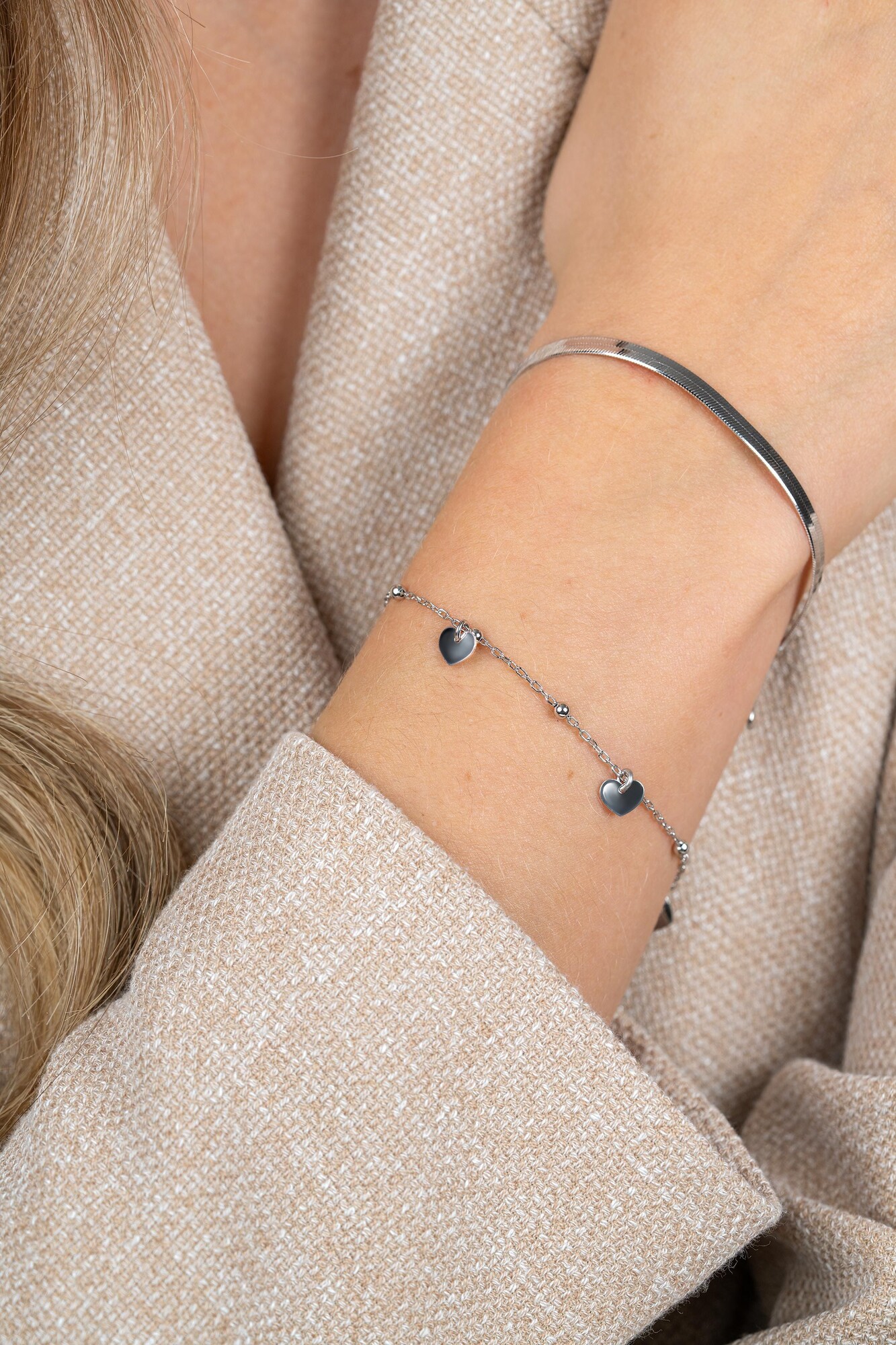 Xmas Giftset: Twee sierlijke zilveren armbanden in één stijlvolle set. Perfect om cadeau te geven. (ZIA2531 en ZIA2292) GIFTSET18