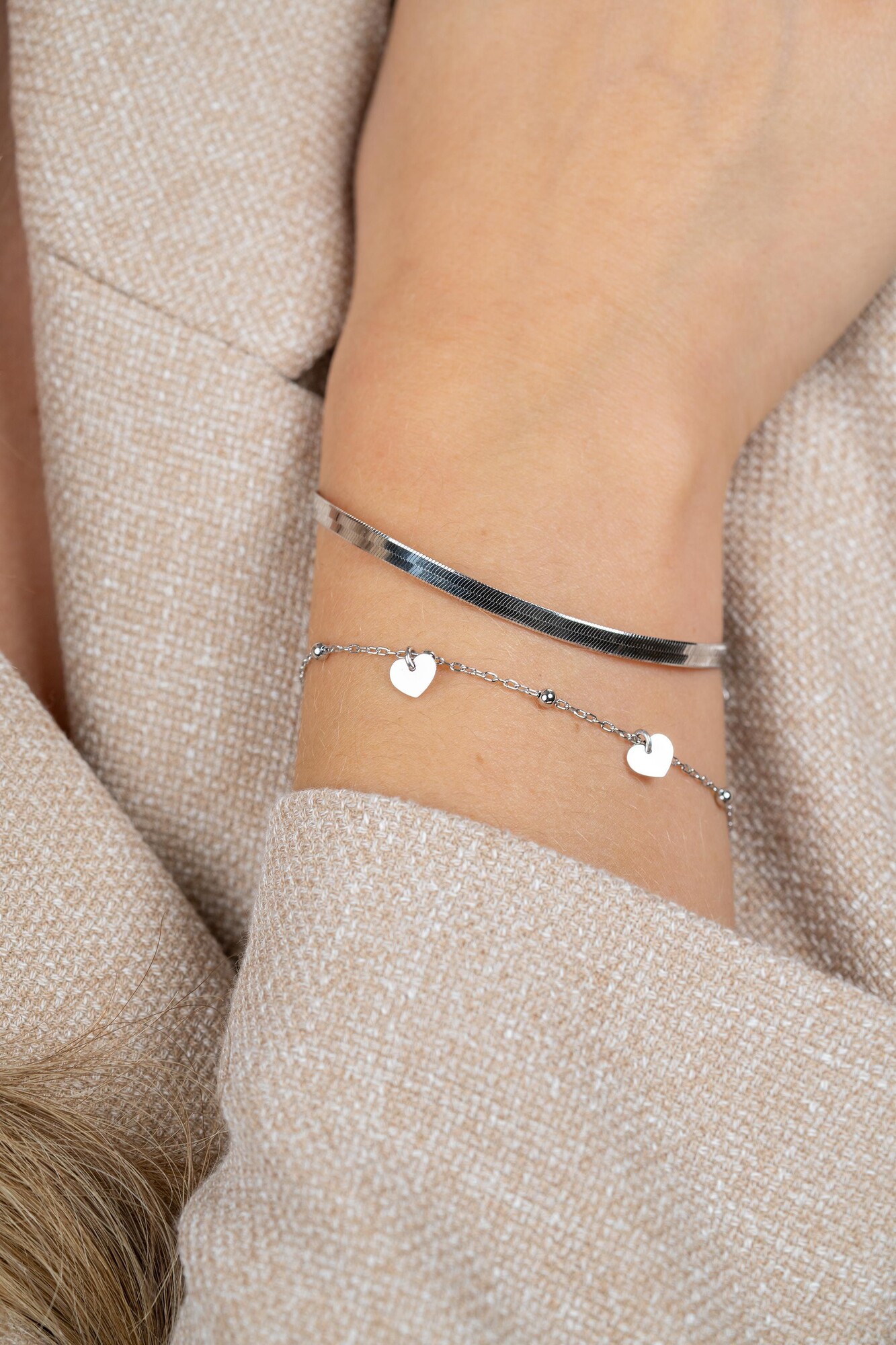 Xmas Giftset: Twee sierlijke zilveren armbanden in één stijlvolle set. Perfect om cadeau te geven. (ZIA2531 en ZIA2292) GIFTSET18