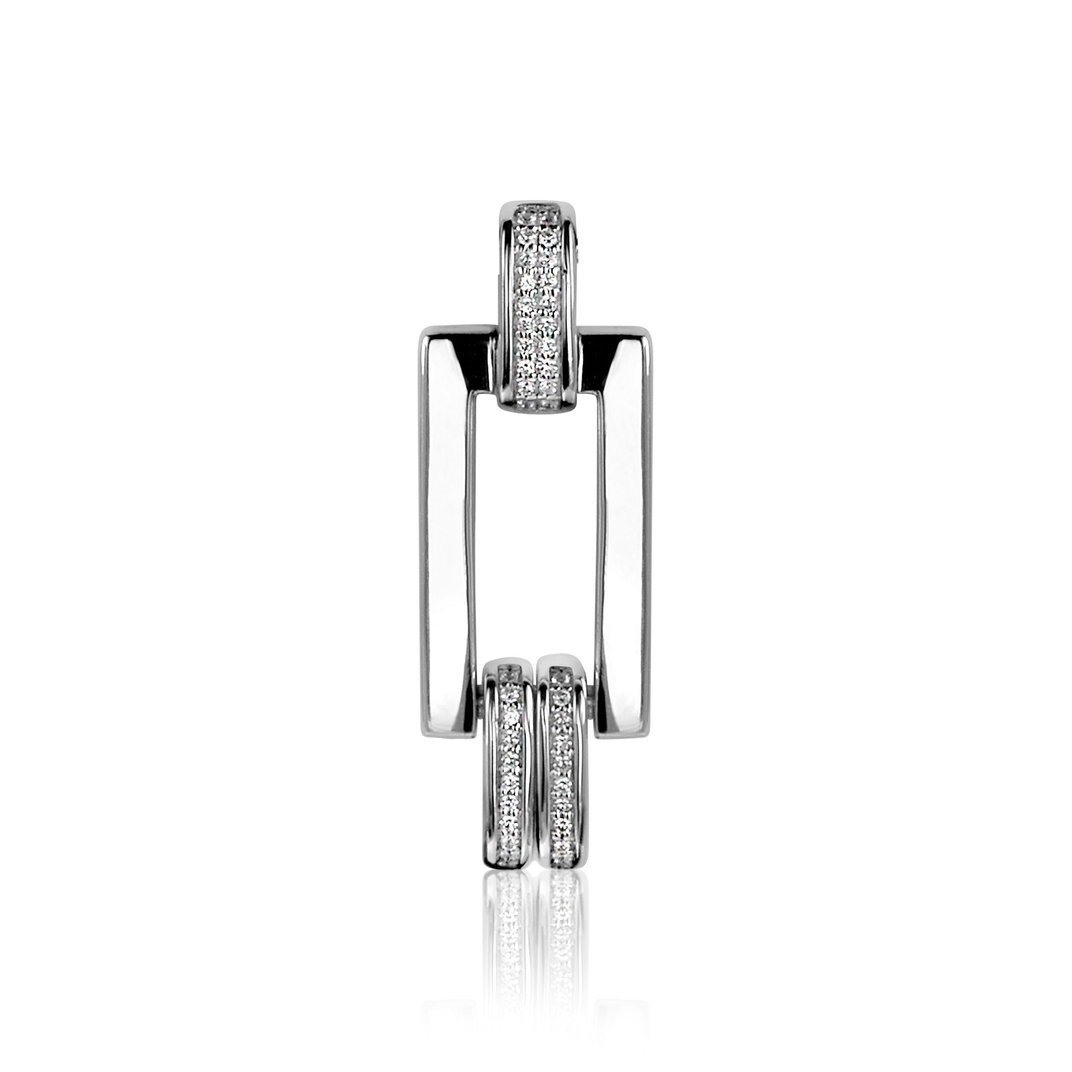Mart Visser by ZINZI zilveren hanger glad MVH4 (zonder collier)