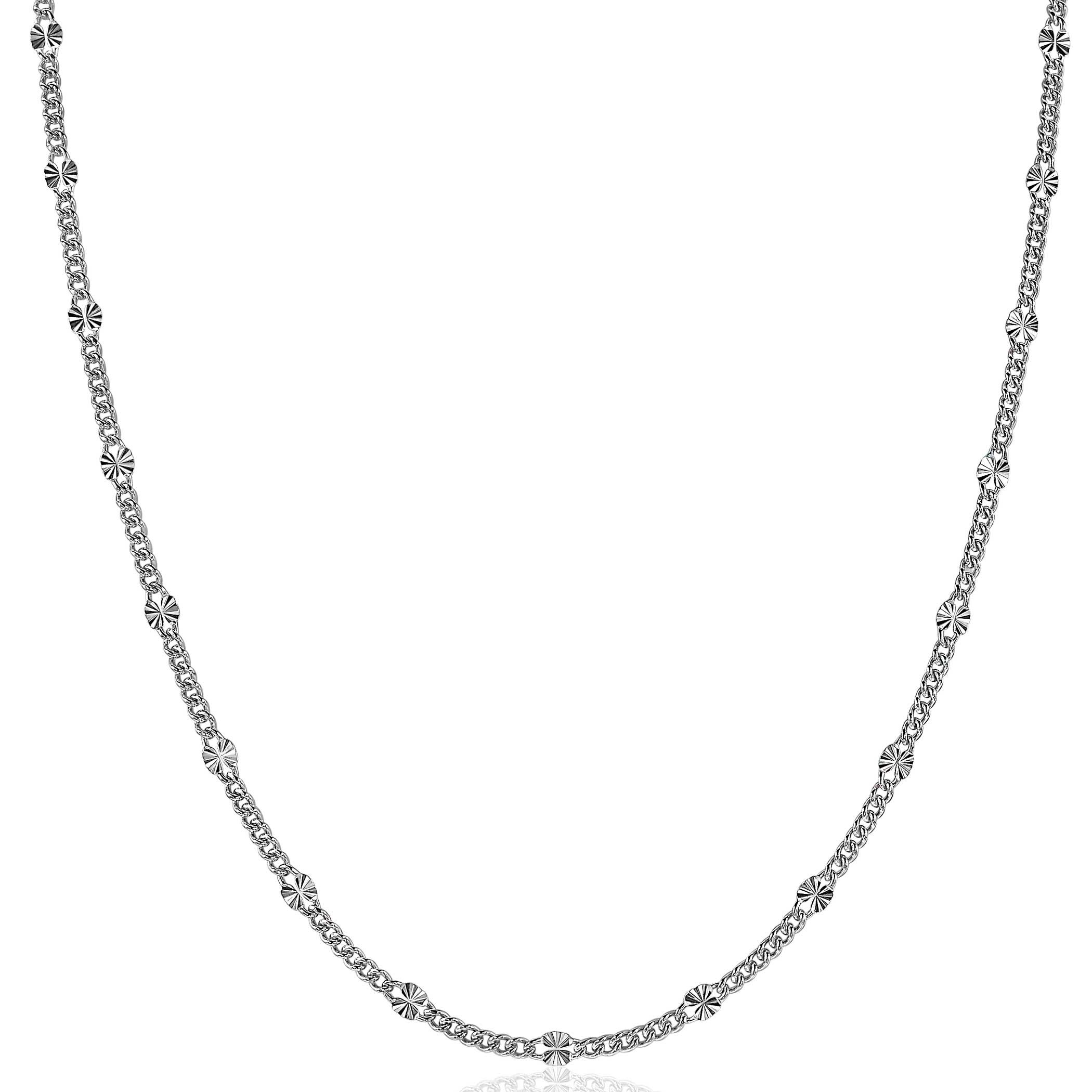 ZINZI zilveren ketting 45cm gourmet schakel ZIC2157