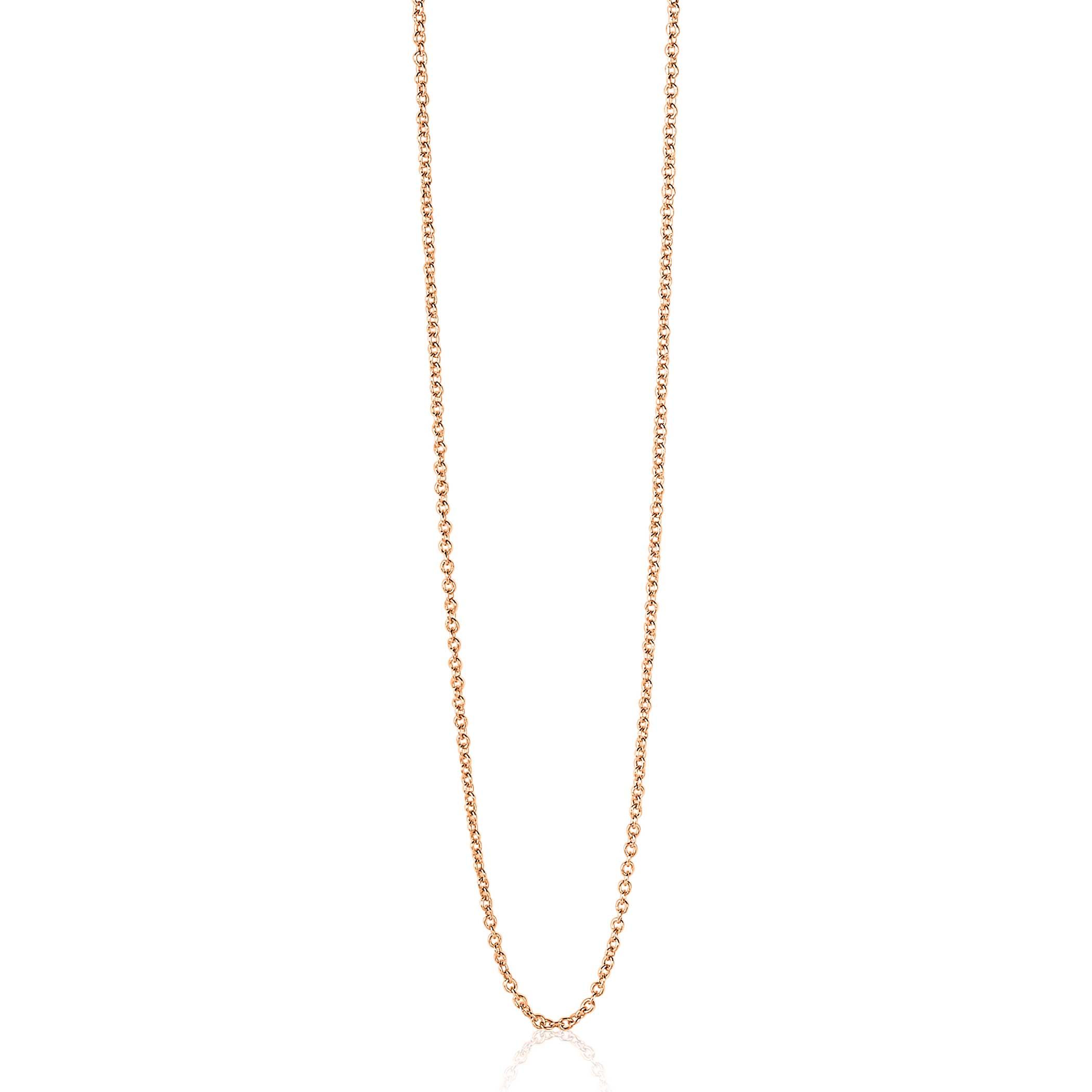 60cm ZINZI zilveren anker ketting rosé verguld ZILC-A60R