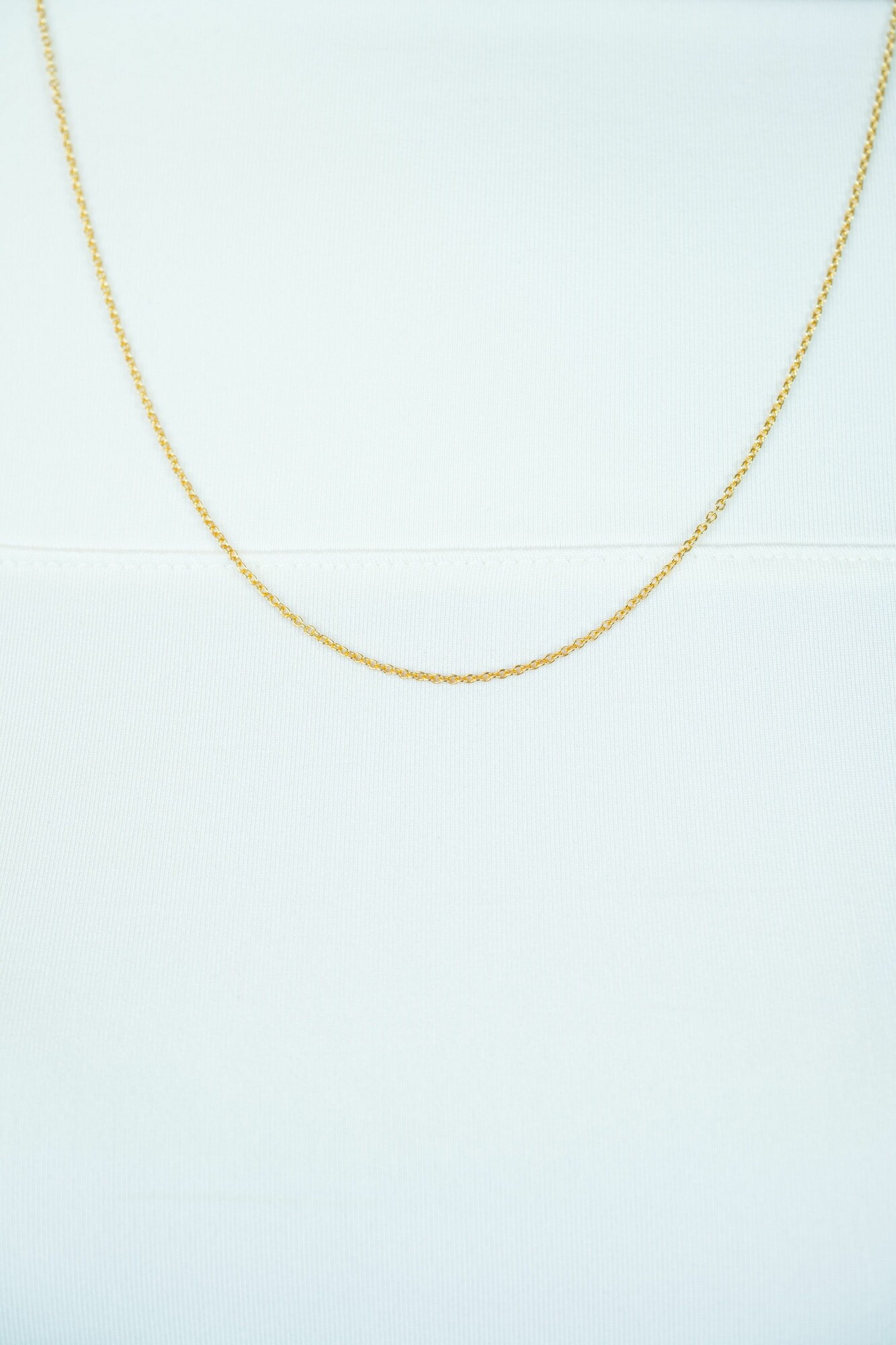 45cm ZINZI gold plated zilveren anker ketting ZILC-A45G