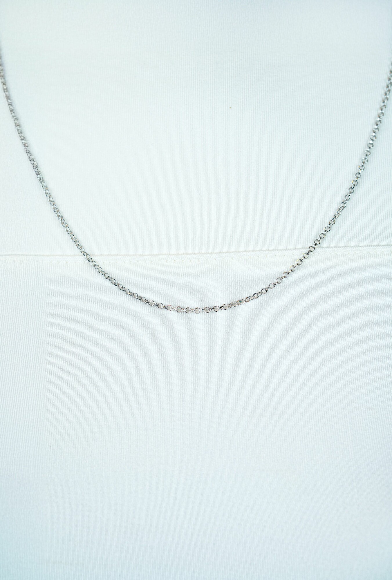 45cm ZINZI zilveren jasseron ketting ZILC-J45