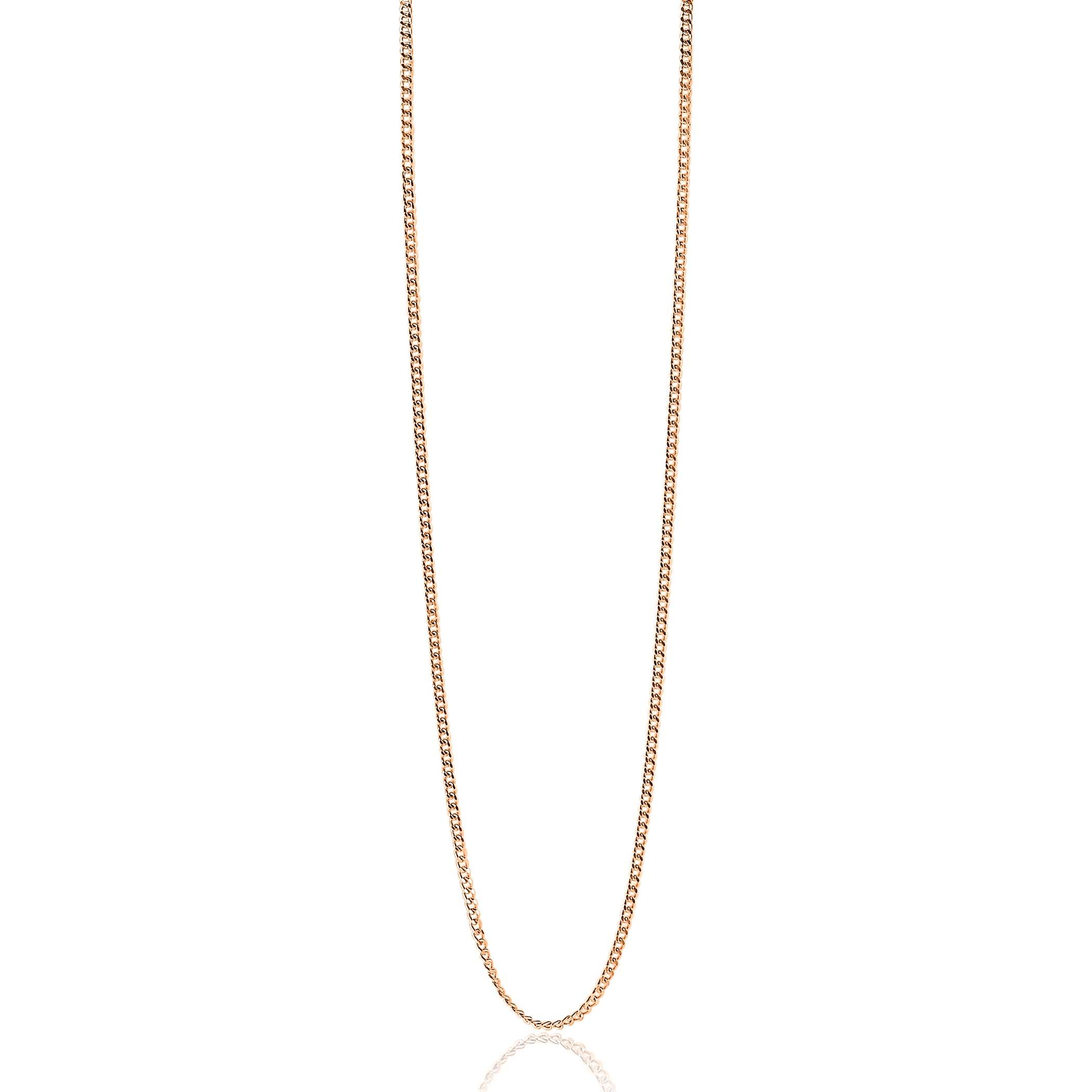 60cm ZINZI zilveren gourmet ketting rosé verguld ZILC-G60R
