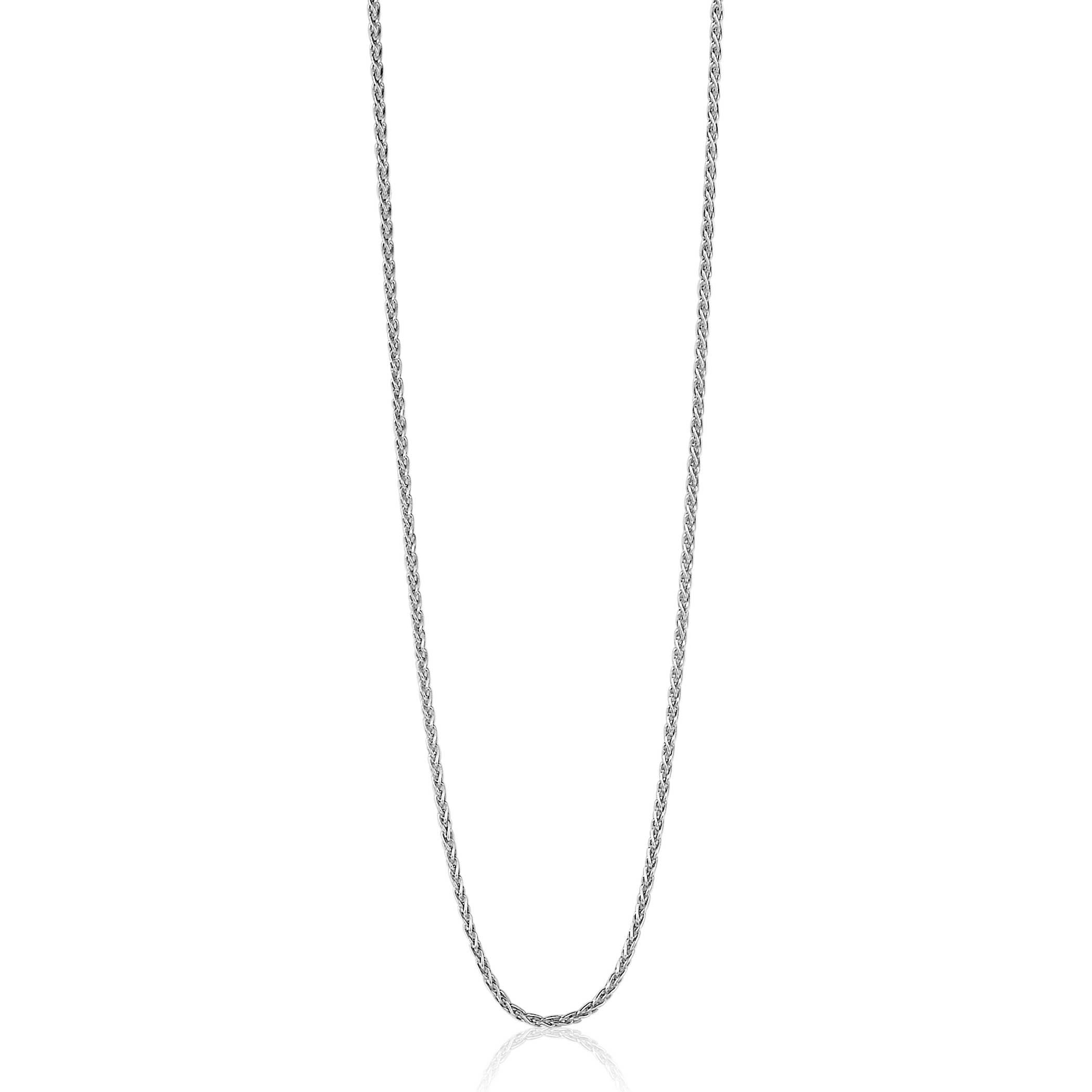 80 cm ZINZI zilveren palmier ketting ZILC-P80